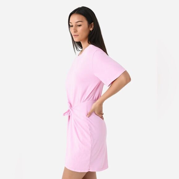 NWT XiRENA Emme Short Sleeve Tie Waist Mini T-Shirt Dress in Primrose size M - Picture 6 of 14